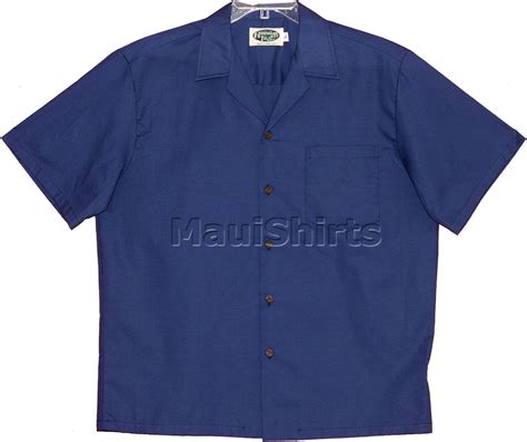 Navy Cotton Bowling Shirt 